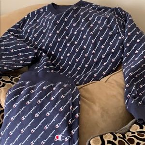 Champion cropped sweatsuit